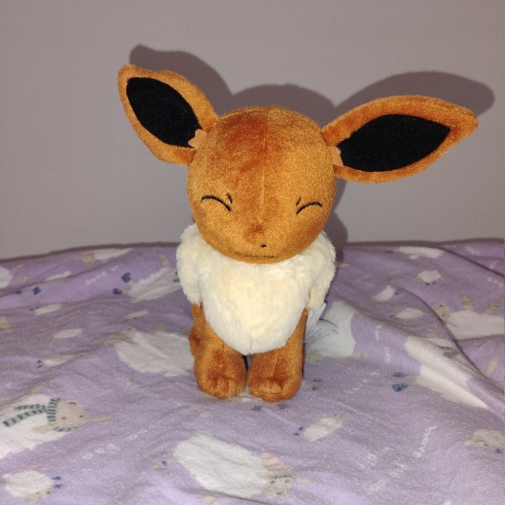 Eevee Plush Toy - Brown and Cream Stuffed Animal
